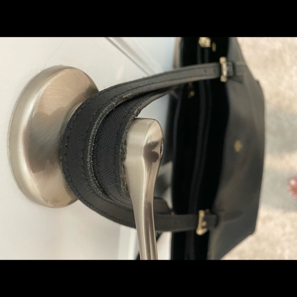 TORY BURCH Leather York Buckle Tote (Black) - Picture 6 of 8